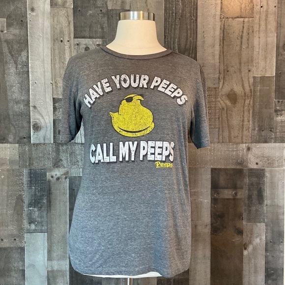 Men’s graphic t-shirt large Have Your Peeps Call My Peeps funny casual Easter - Picture 5 of 10